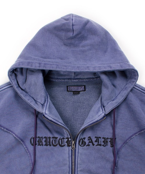 ジップパーカー 紫色 GALFY プランクスターズ×GALFYコラボ・パーカー ロックファッション / PURPLE トップス