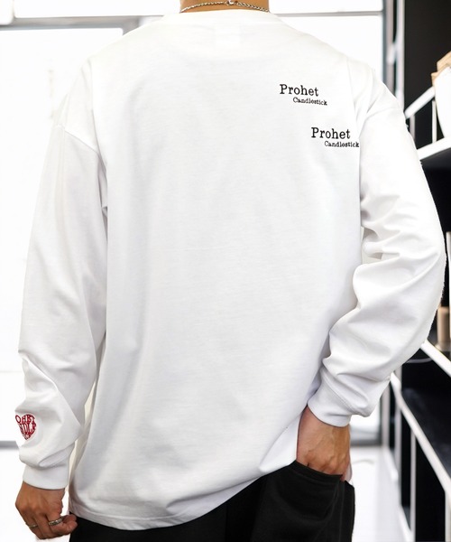 tシャツ 刺繍 ロゴ 長袖 Tシャツ ハート グラフィック ロンT