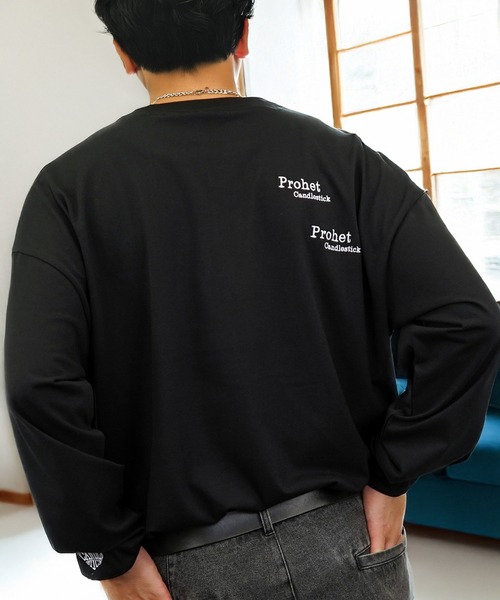 tシャツ 刺繍 ロゴ 長袖 Tシャツ ハート グラフィック ロンT