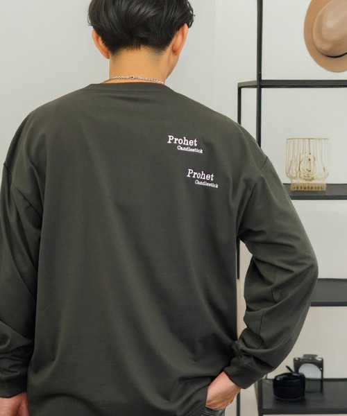tシャツ 刺繍 ロゴ 長袖 Tシャツ ハート グラフィック ロンT