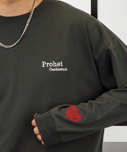 tシャツ 刺繍 ロゴ 長袖 Tシャツ ハート グラフィック ロンT