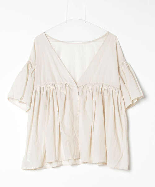 「Shelly island」 半袖ブラウス FREE ベージュ レディース_画像2