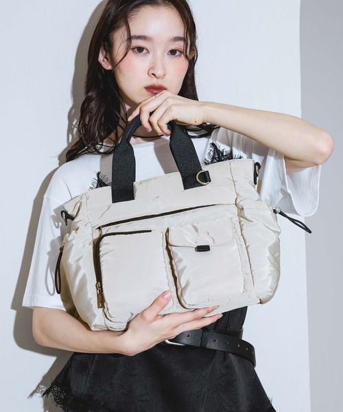 LAKOLE（ラコレ） トートバッグ マルチポケット2WAYトートバッグ