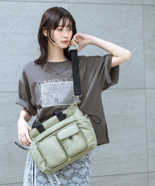 LAKOLE（ラコレ） トートバッグ マルチポケット2WAYトートバッグ