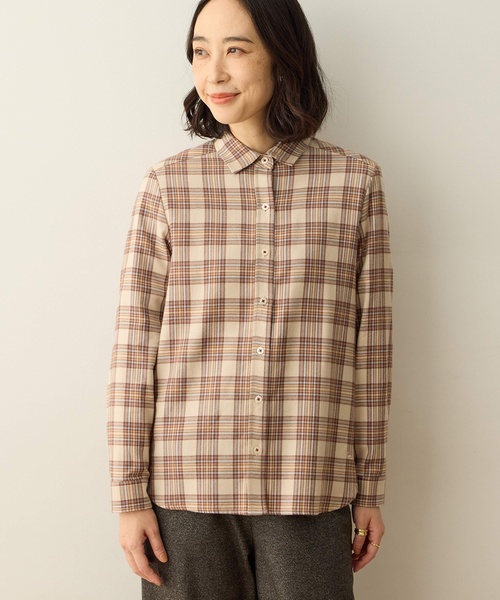 DECOY SINCE 1981 ブラウス シャツ バックギャザーチェックシャツ