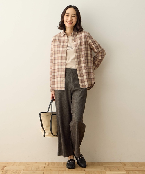 DECOY SINCE 1981 ブラウス シャツ バックギャザーチェックシャツ