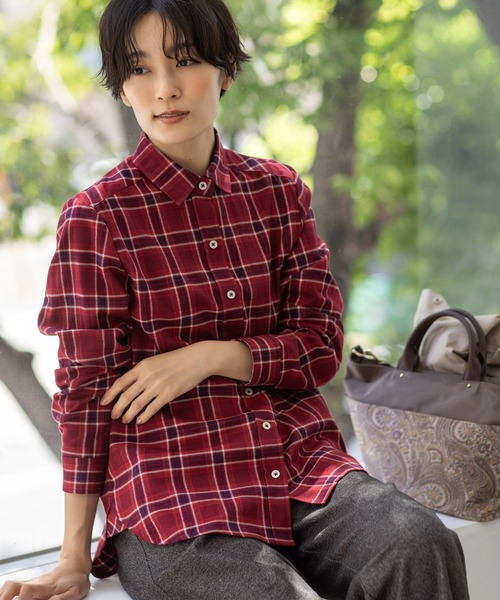 DECOY SINCE 1981 ブラウス シャツ バックギャザーチェックシャツ