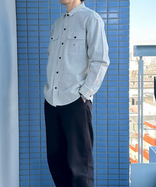 Dickies（ディッキーズ） シャツ ヒッコリーストライプ ワークシャツ