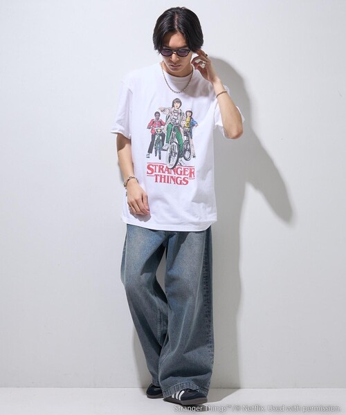 「FREAK'S STORE」 半袖Tシャツ MEDIUM オフホワイト レディース_画像6
