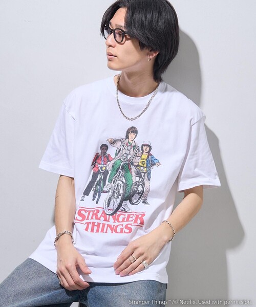 「FREAK'S STORE」 半袖Tシャツ MEDIUM オフホワイト レディース_画像8