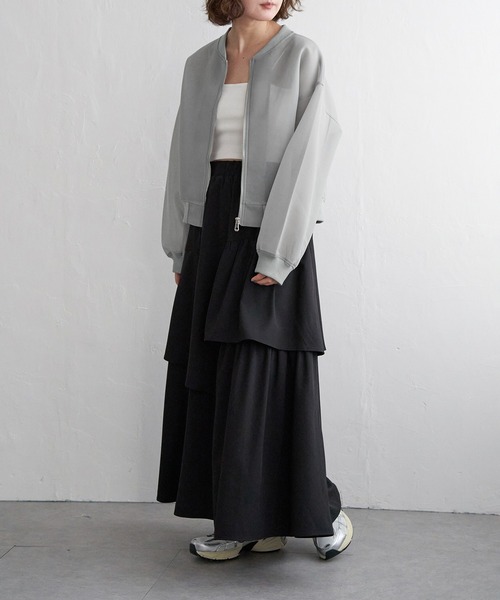 「notch.」 ジップアップブルゾン M カーキ レディース_画像4