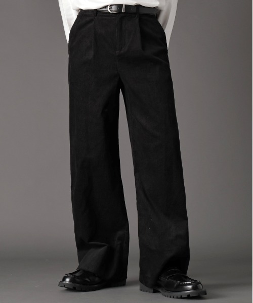 スラックス Wool mix semi baggy slacks/ウールミックスセミバギー