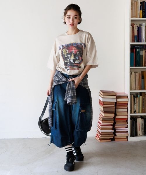 「PBLIM」 半袖Tシャツ SMALL グレイッシュベージュ レディース_画像2