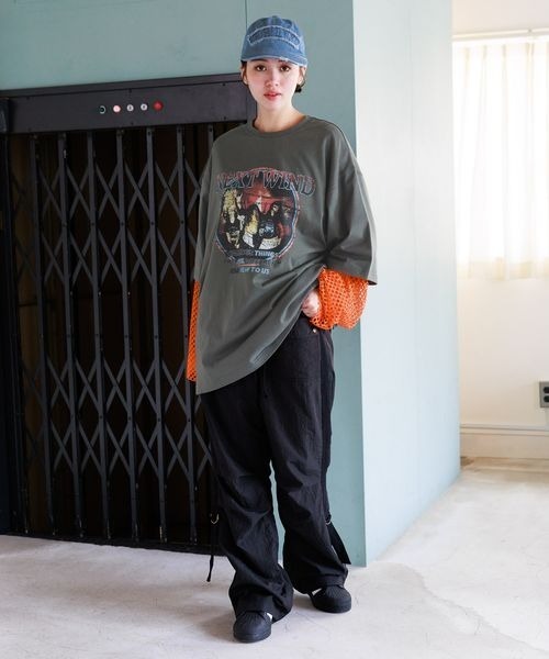 「PBLIM」 半袖Tシャツ SMALL グレイッシュベージュ レディース_画像5