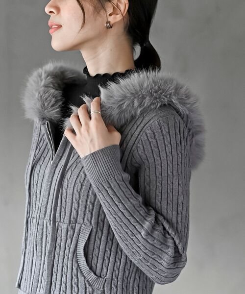 r・p・s（アールピーエス） パーカー フェイクファー付きケーブル