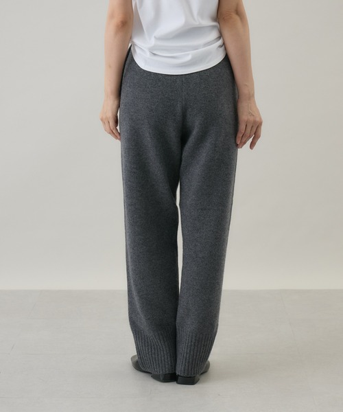 パンツ 「kuros'オリジナル」ウールカシミヤニットパンツ レディース