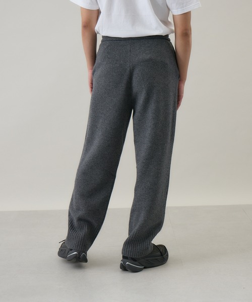 パンツ 「kuros'オリジナル」ウールカシミヤニットパンツ レディース