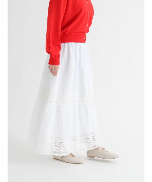 Te chichi TERRASSE スカート レーステープギャザースカート