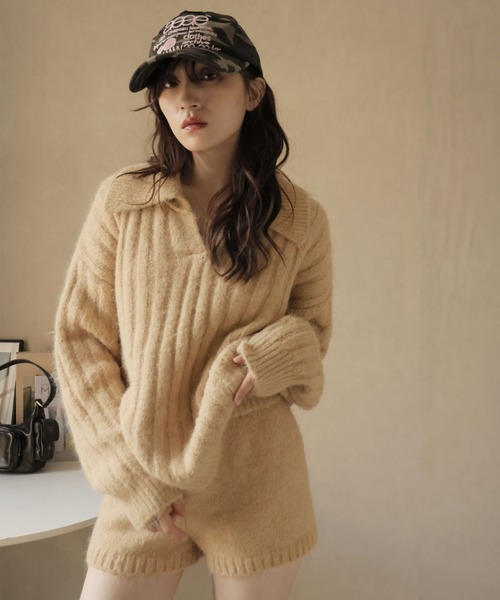 ULYSSES セットアップ 「セットアップ」ポロカラーリブニット＆ニット