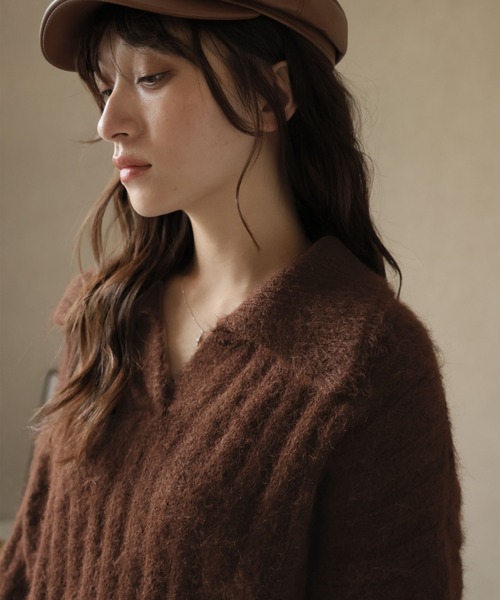 ULYSSES セットアップ 「セットアップ」ポロカラーリブニット＆ニット