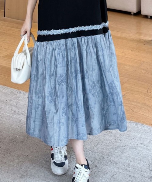 「CADBURY」 半袖ワンピース LARGE ブラック レディース_画像9