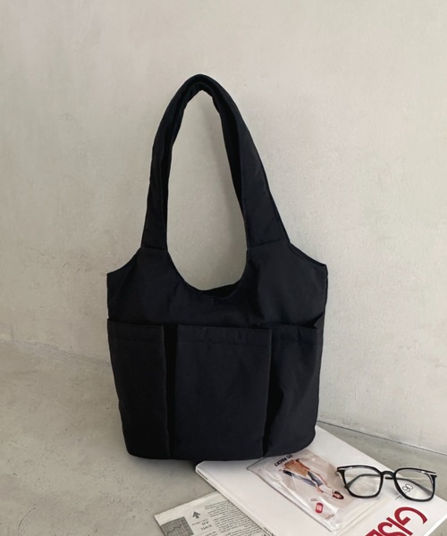 トートバッグ 「A4収納可」多ポケットナイロントートバッグ レディース