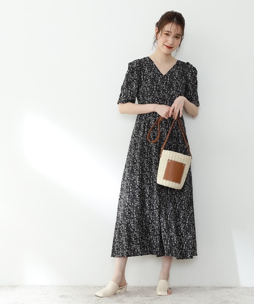 「N.（N. Natural Beauty Basic）」 半袖ワンピース SMALL ブラック系その他 レディース_画像6