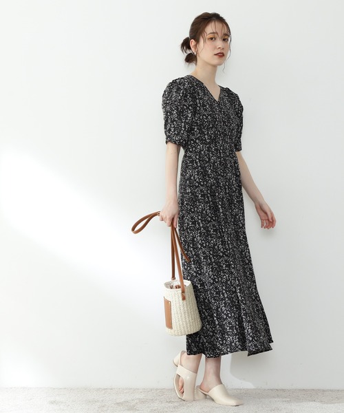 「N.（N. Natural Beauty Basic）」 半袖ワンピース SMALL ブラック系その他 レディース_画像7