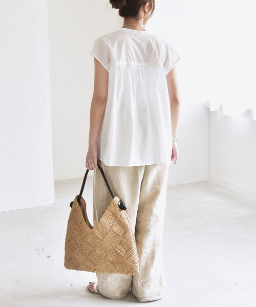 「quaranciel」 半袖ブラウス ONE SIZE ホワイト レディース_画像4