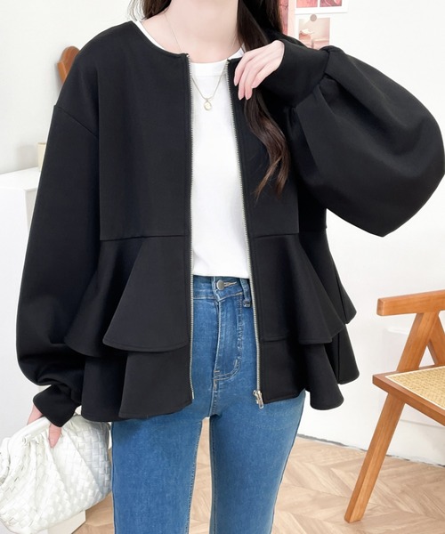 「ABITOKYO」 ブルゾン L アイボリー レディース_画像4