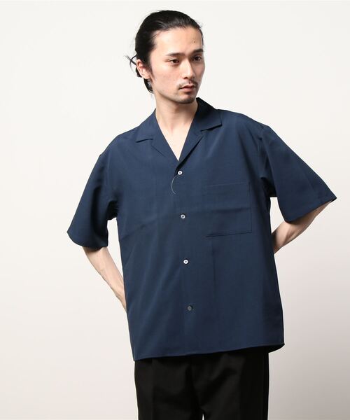 「417 EDIFICE」 半袖シャツ MEDIUM ネイビー メンズ_画像2