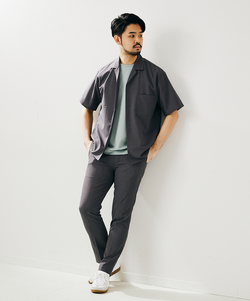 「417 EDIFICE」 半袖シャツ MEDIUM ネイビー メンズ_画像5