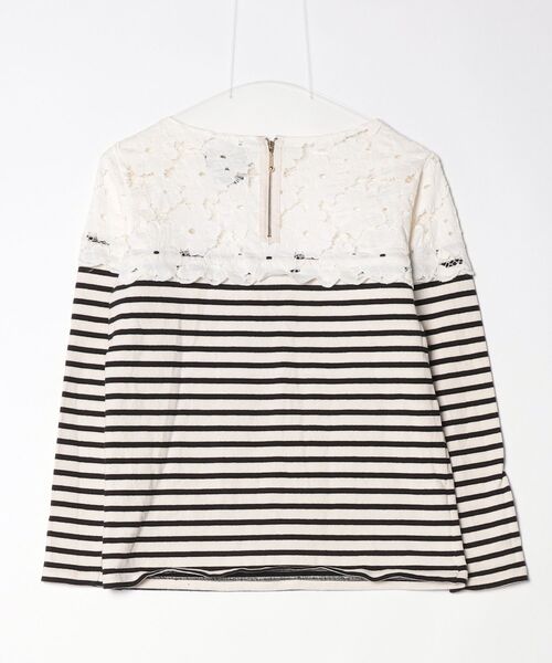 「Intimate Diary」 ボーダー柄長袖カットソー 1 ベージュ レディース_画像2