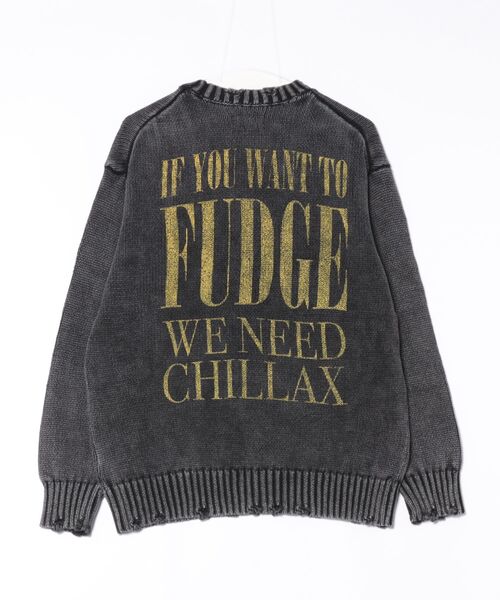 chillax（チラックス） セーター ニット BIGクルーネックダメージ