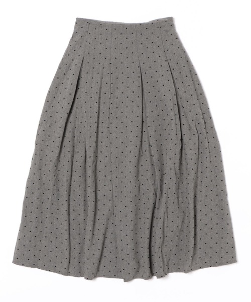 each alchemist スカート フロッキードットプリーツスカート