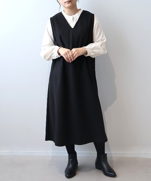 【NEW】エムビー ミントブリーズ　（MB mint breeze）/【大きいサイズ】柔らかニットジャンスカ MB mint breeze（エムビーミントブリーズ） ジャンパースカート 「L