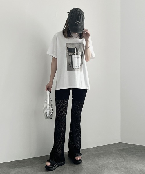 「Reurie'」 イージーパンツ FREE ホワイト レディース_画像5