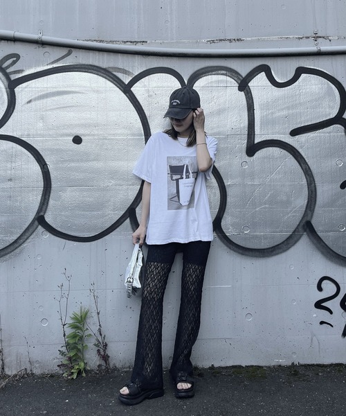 「Reurie'」 イージーパンツ FREE ホワイト レディース_画像8