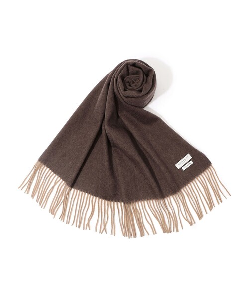 【美品　タグ付き　人気】TOMORROWLAND☆マフラー☆ブラウン系 TOMORROWLAND（トゥモローランド） マフラー カシミヤ シングルリバー