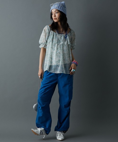 「GEVS.」 「SMILELAND」半袖ブラウス 4L ピンク レディース_画像3