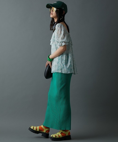 「GEVS.」 「SMILELAND」半袖ブラウス 4L ピンク レディース_画像4