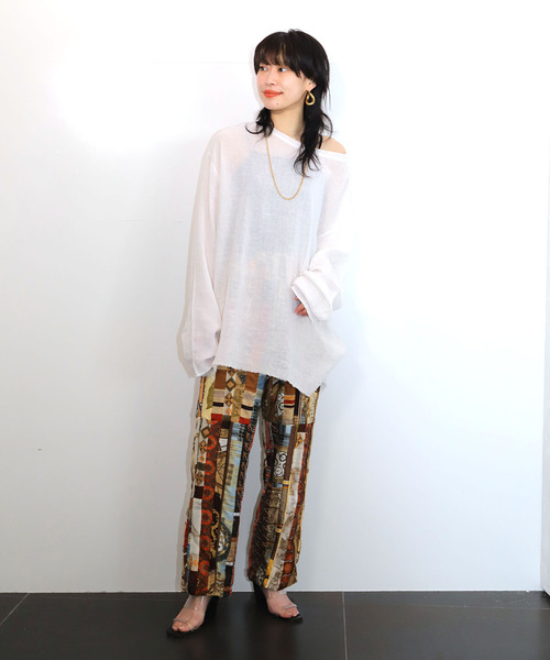 「CITYSHOP」 長袖ブラウス FREE ブルー レディース_画像8