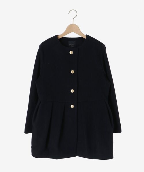 le.coeur blanc（ルクールブラン） ノーカラーコート コート ウール