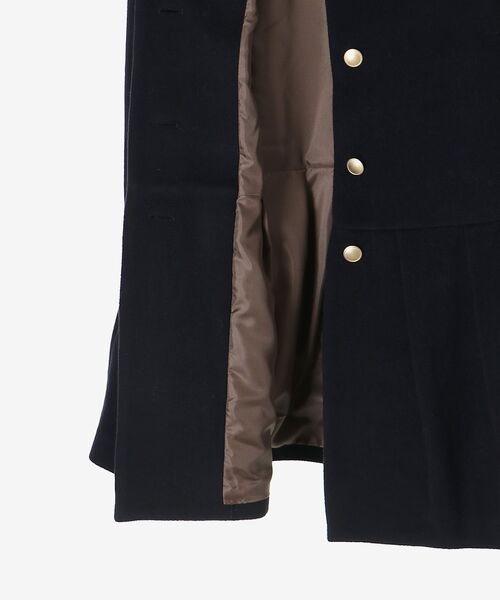 le.coeur blanc（ルクールブラン） ノーカラーコート コート ウール