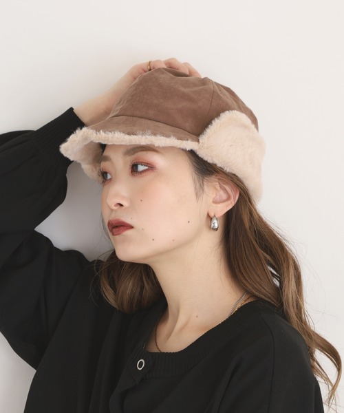 FUNALIVE（ファンアライブ） キャップ 帽子 ファー耳当て付きキャップ