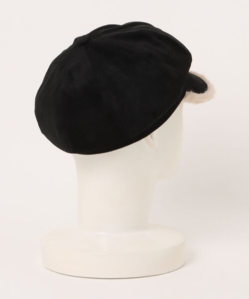 Chiina 帽子 キャスケット Chiina /バイカラー フェイクスエード×ボア