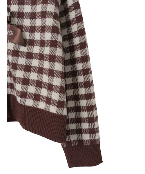 PINK HOUSE（ピンクハウス） カーディガン ギンガムチェックニット