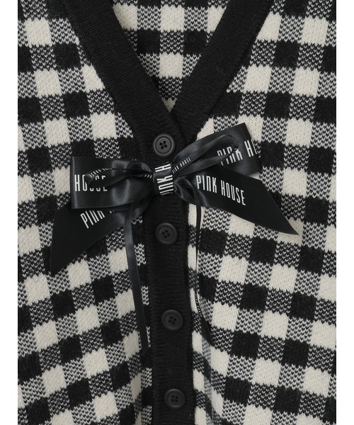 PINK HOUSE（ピンクハウス） カーディガン ギンガムチェックニット