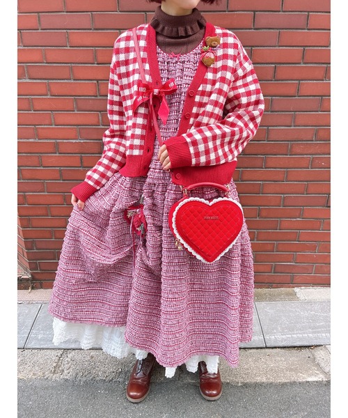 PINK HOUSE（ピンクハウス） カーディガン ギンガムチェックニット