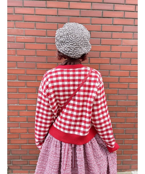 PINK HOUSE（ピンクハウス） カーディガン ギンガムチェックニット